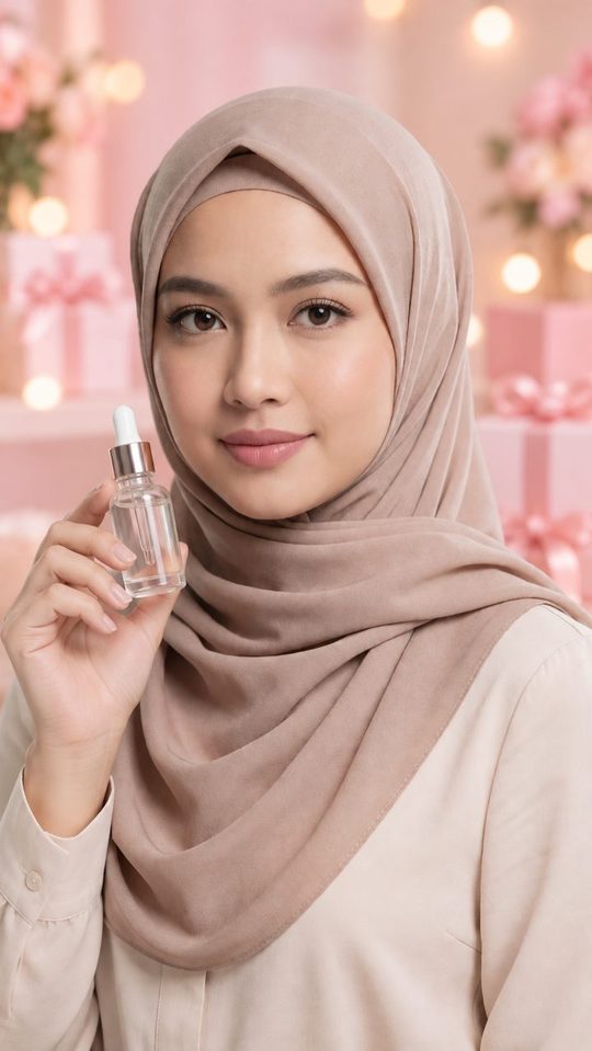 Contoh hos AI sedang live jualan dengan layout produk